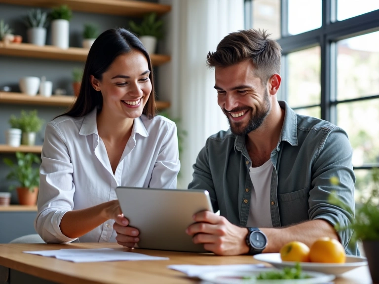 Nutrizionista che spiega un piano alimentare personalizzato a un cliente